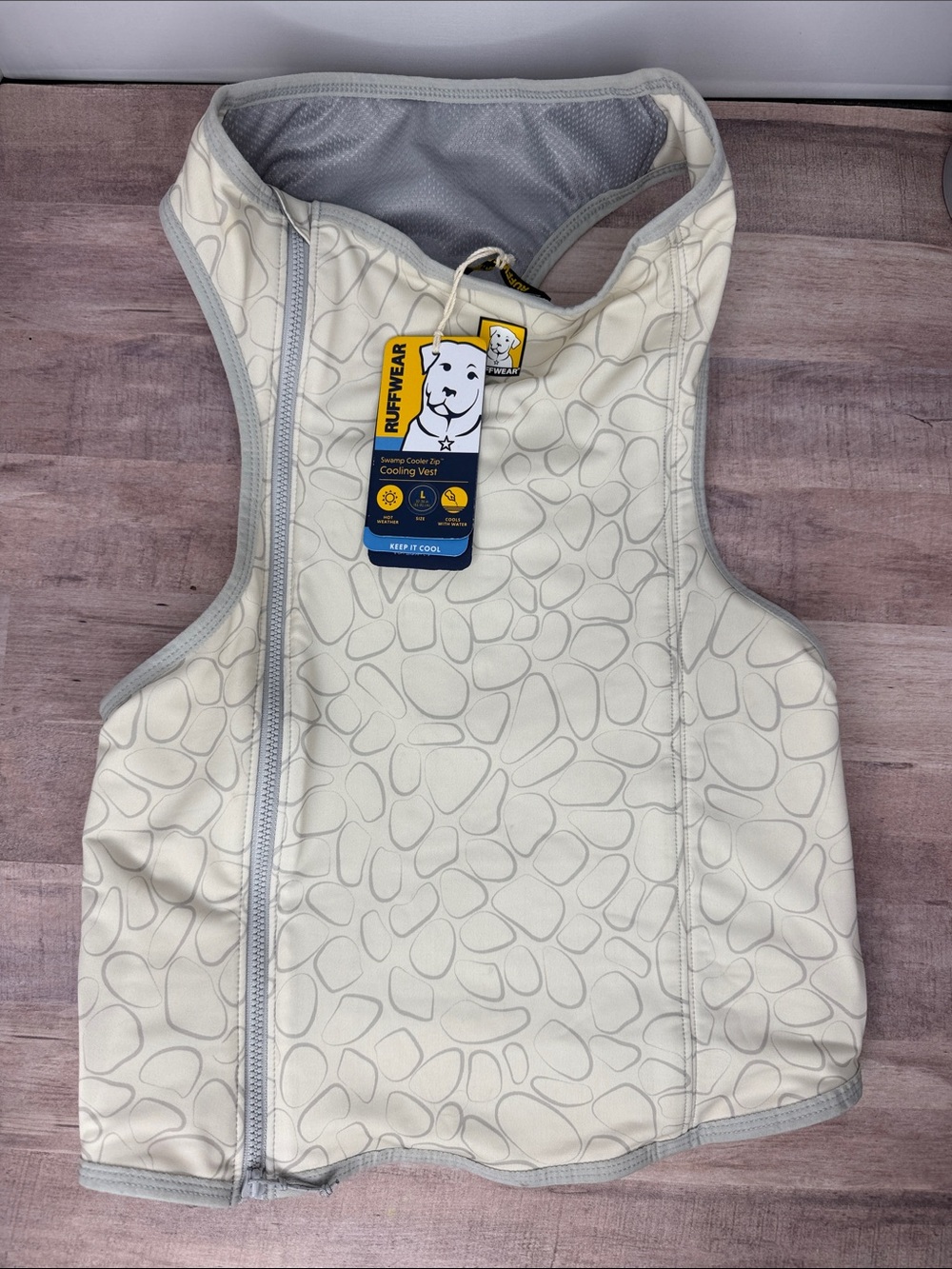 Ruffwear Swamp Cooler Zip- Cooling Dog Vest - L Graphite Gray - NWT